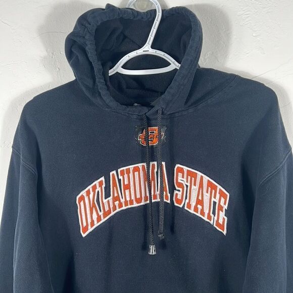 🔥🏈 Vintage OKLAHOMA STATE COWBOYS Embroidered Hoodie Sweatshirt - Sz M - EUC - Picture 1 of 8